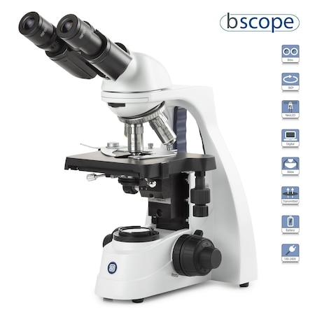 IScope 40X-1600X Binocular Compound Microscope W/ E-plan Objectives